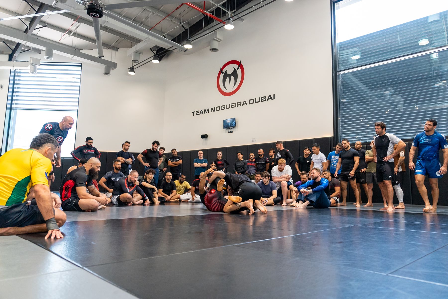 Combat sports team together at an open mat in Dubai